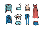 8 Doodle Icons. Women Clothes #2, an Outline Icon by Trapezoid (Thumbnail 2 of 2)