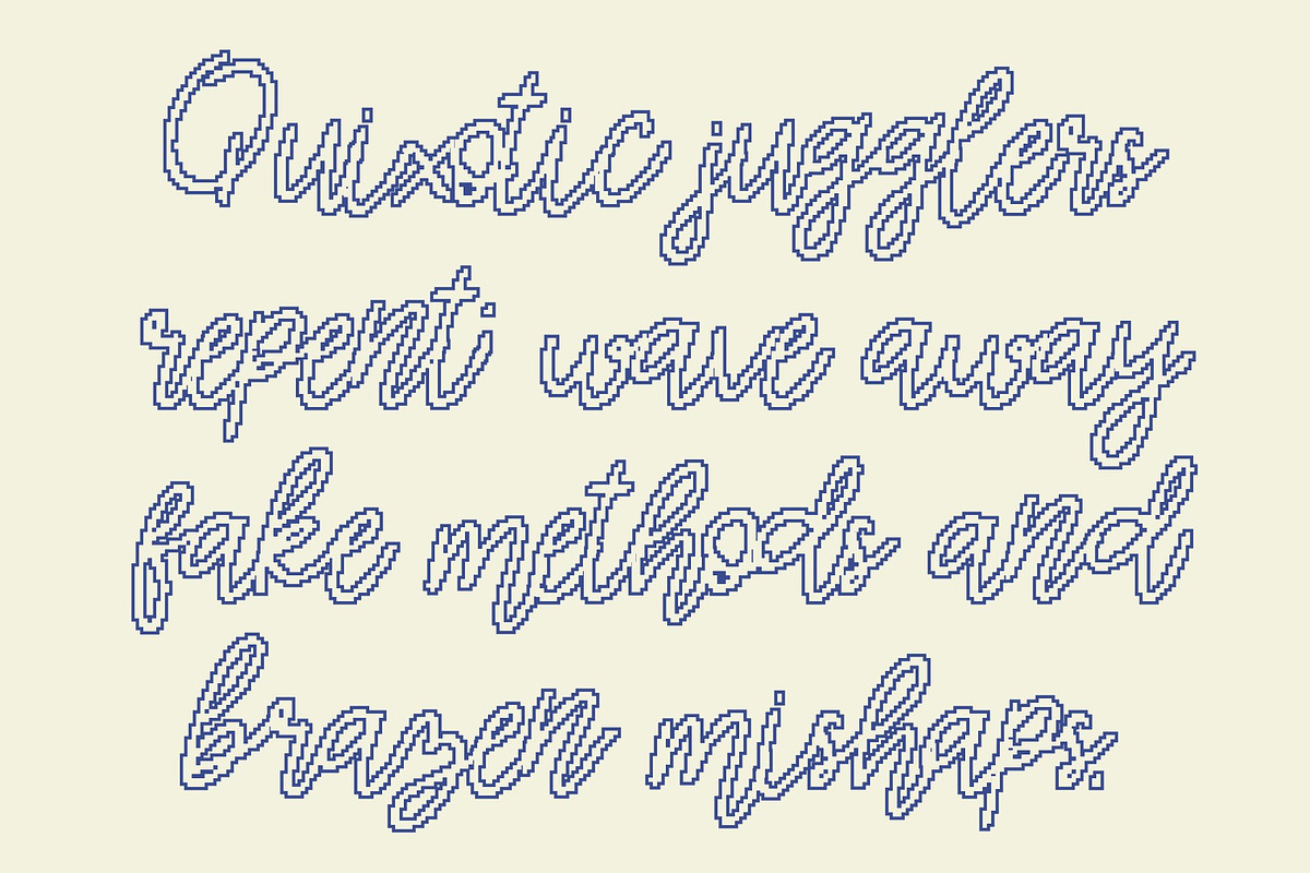 CS Elysia Pixel, a Script Font by Craft Supply Co. (Photo 3 of 8)