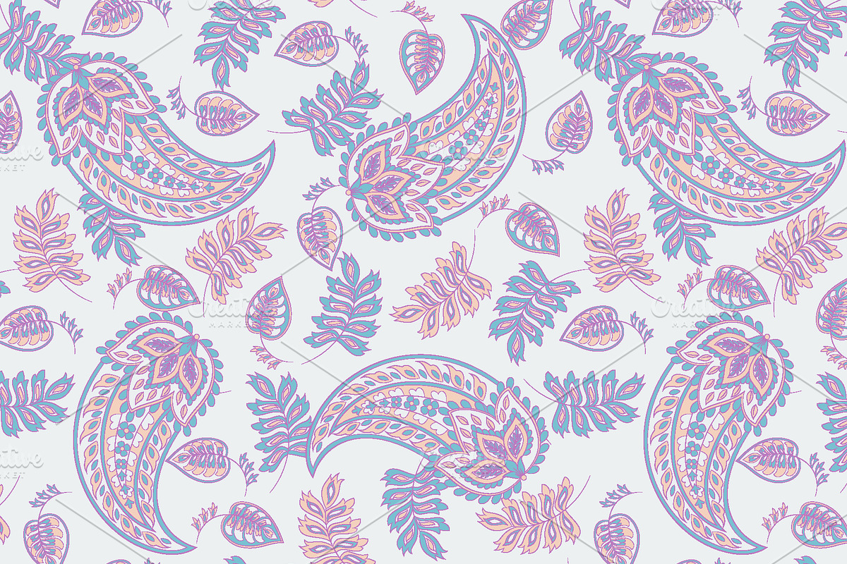 Summer patterns with paisley, a Pattern Graphic by antalogiya (Photo 10 of 10)