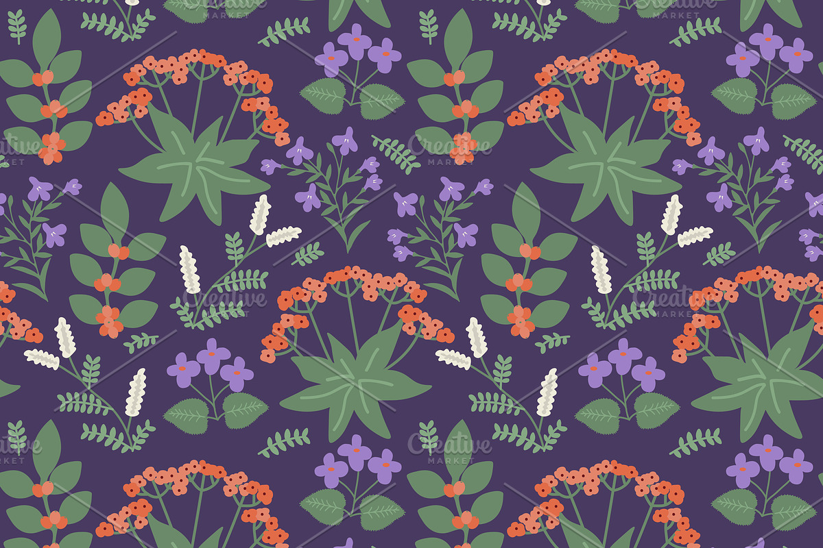 African native flowers, a Pattern Graphic by elyomys (Photo 1 of 3)