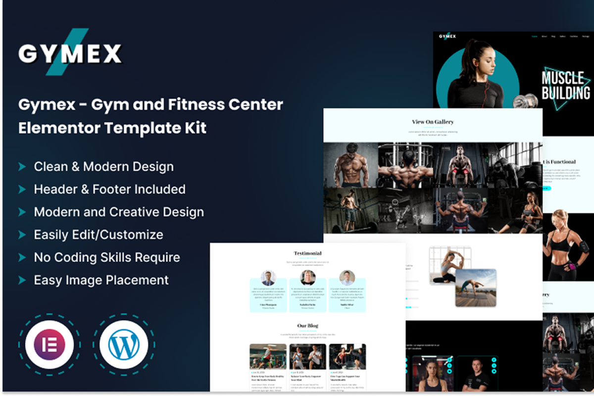 Gymex - Fitness Center Elementor Kit