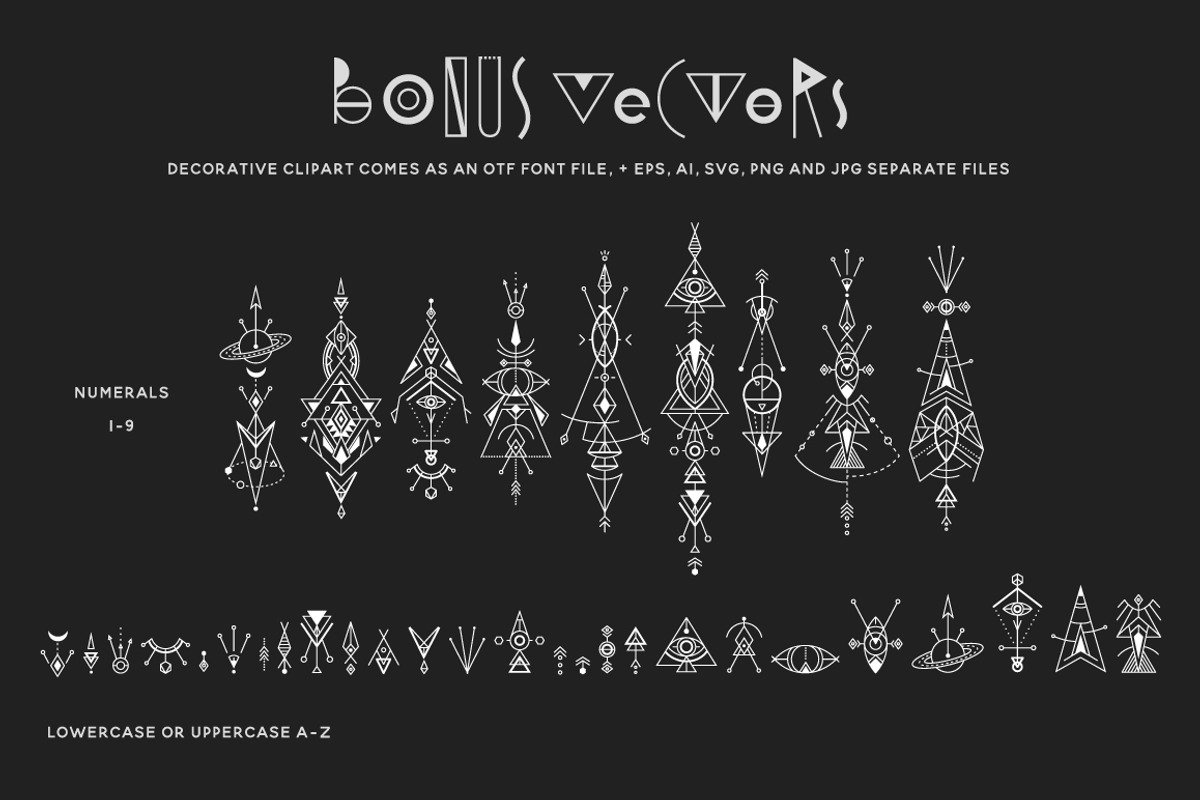 Space Geometry Font+ Bonuses, a Font by Zira Zulu