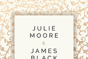 Golden Wedding Invitation, an Invitation Template by Greeek (Thumbnail 2 of 2)