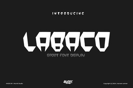 LABACO REGULAR FONT, a Sans Serif Font by MUNIK STUDIO 3D