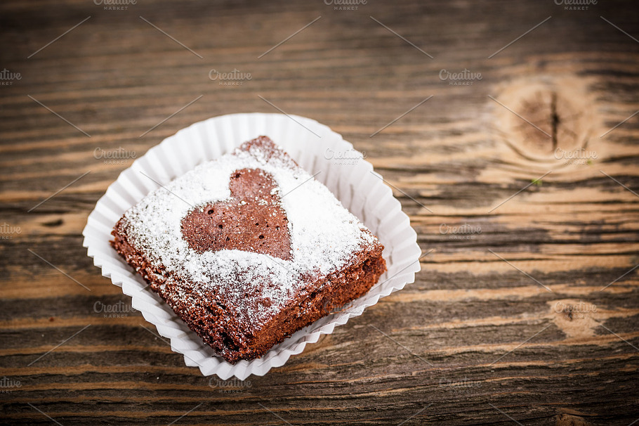 Chocolate Brownie Containing Baked Brownie And Candy