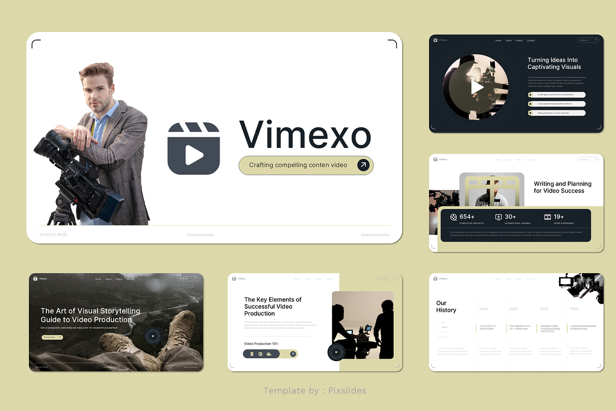 Video Production Company PowerPoint, a Presentation Template by Pixslides (Photo 2 of 4)
