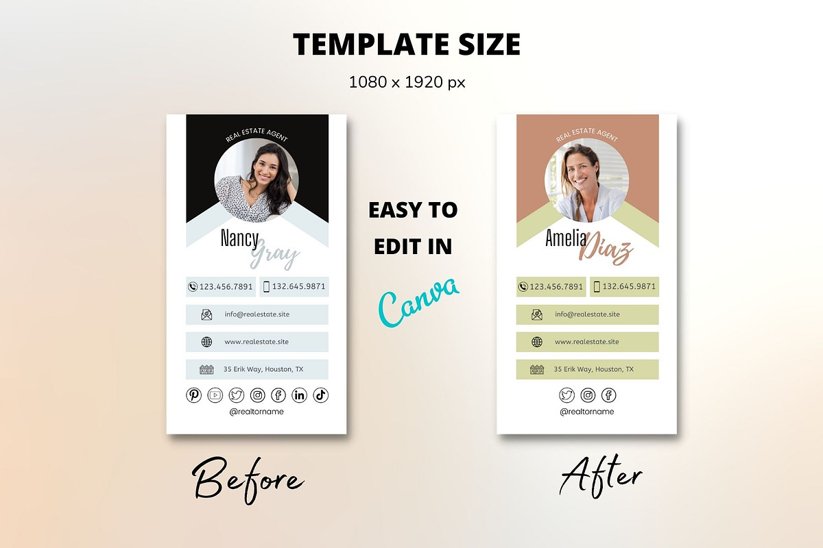Digital Business Card / Link in Bio, a Social Media Template by MediaKitTemplates (Photo 3 of 5)