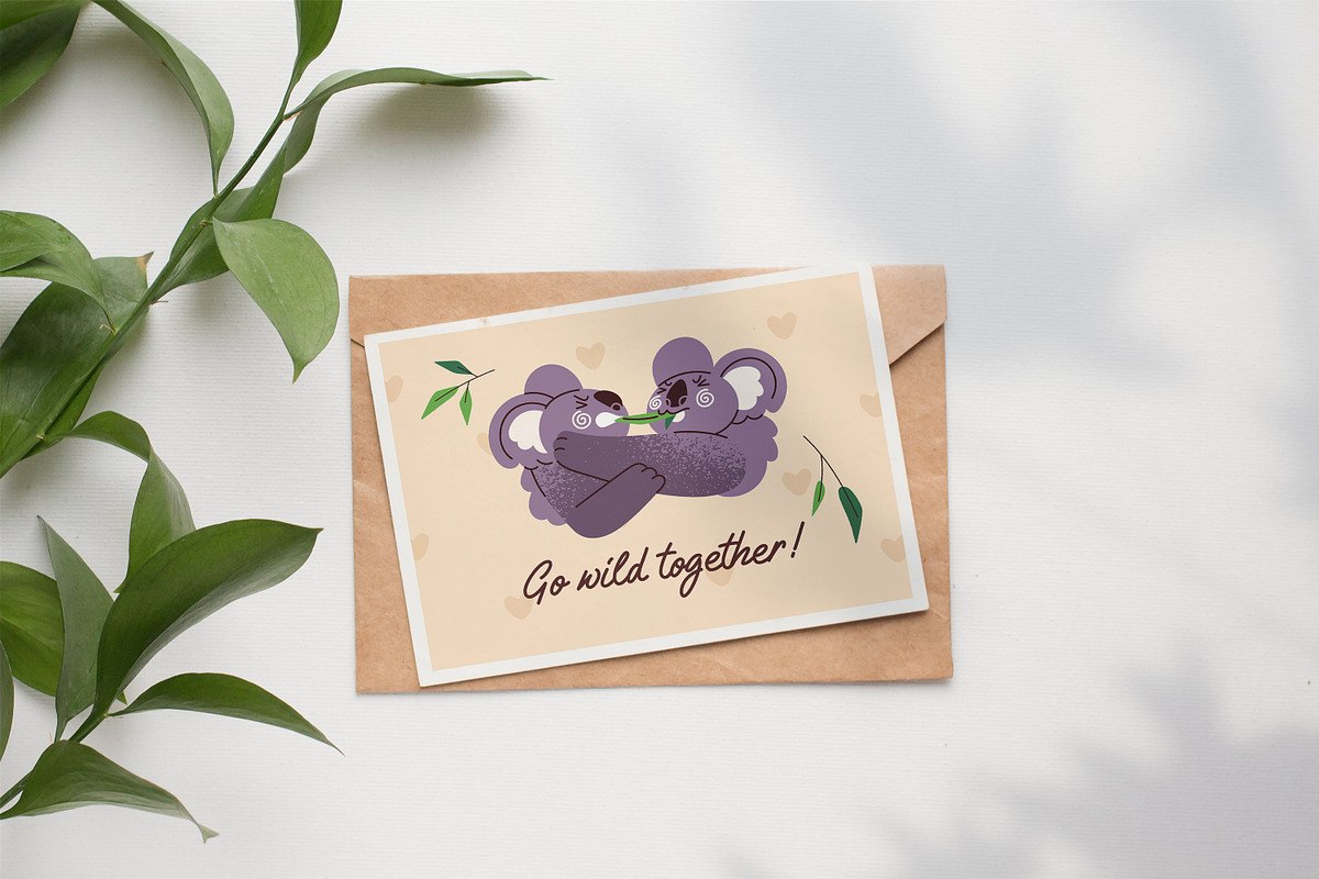 Cute koalas set, cards, patterns, an Animal Illustration by PaperTrident (Photo 12 of 17)