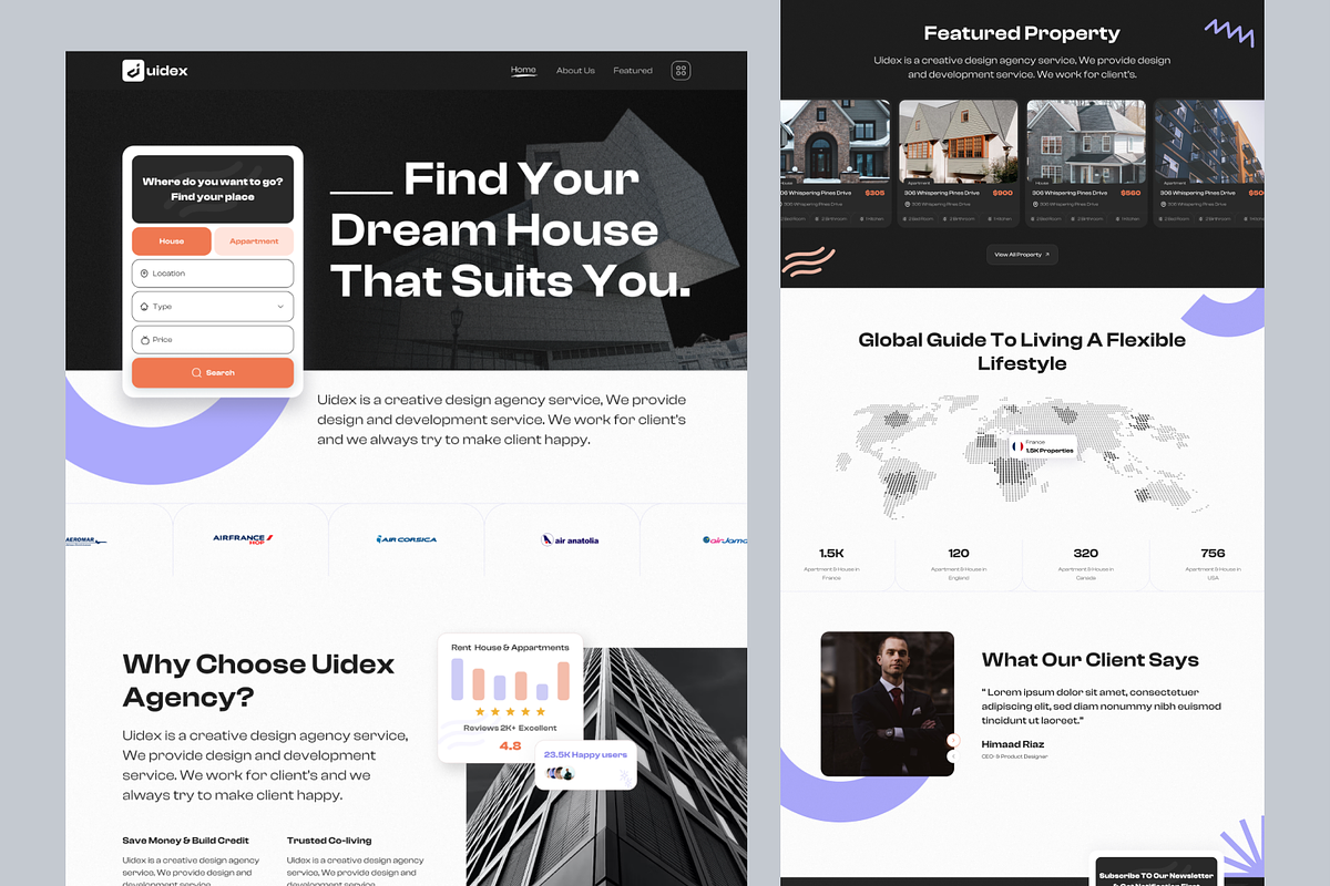 Architect Agency Landing Page, a Landing Page Template by UiDex (Photo 2 of 4)