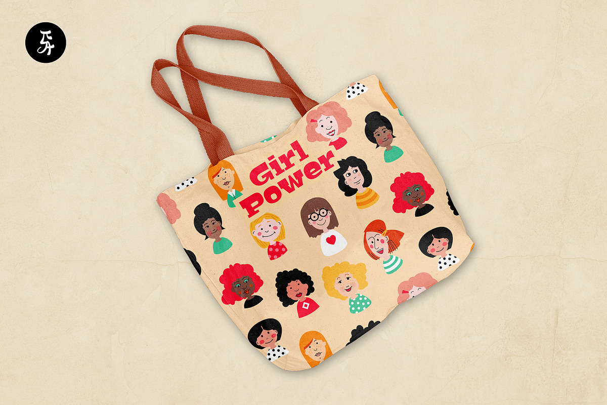 Girl Power, Diversity Pattern Design, a Pattern Graphic by Pia Kolle (Photo 6 of 7)