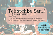 Tchotchke Serif, a Serif Font by Lori Goree (Thumbnail 1 of 5)