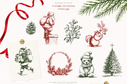 Vintage Christmas Drawings, a Seasonal Illustration by PeDe Designs (Thumbnail 10 of 12)