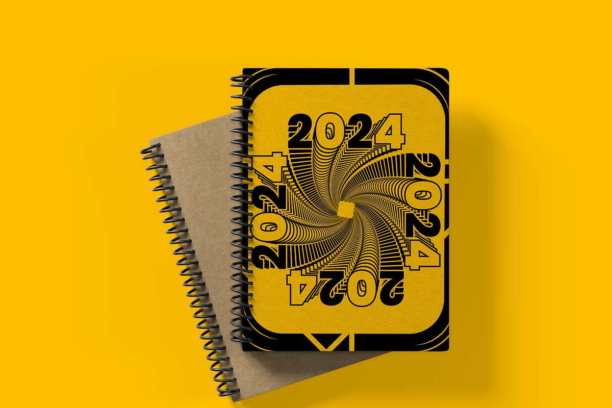 2024 typography style cover design, a Poster Template by NJ Himel (Photo 14 of 18)