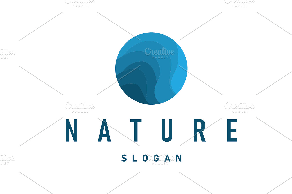 river logo design beautiful natural, a Branding & Logo Template by Maylianaw28
