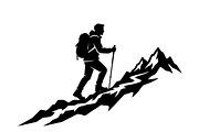 50 Hiking Silhouette Bundle, a Person Illustration by Amazin_art (Thumbnail 12 of 14)