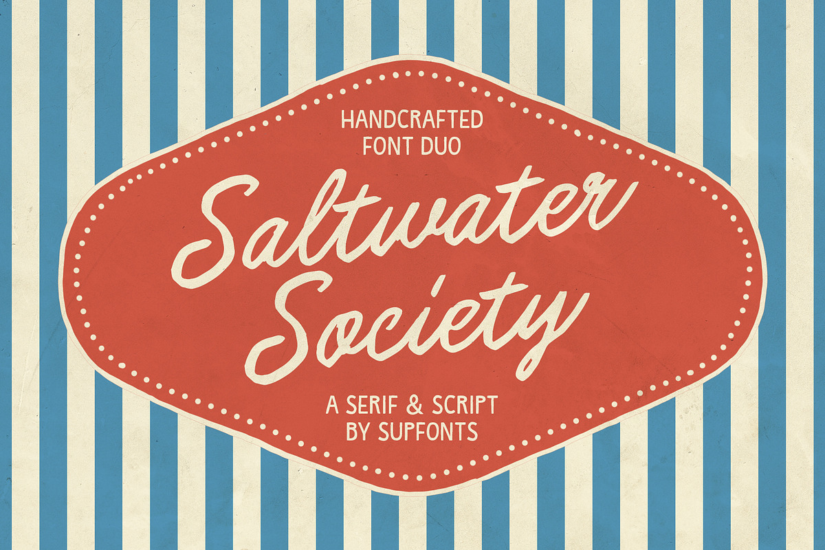 Saltwater Society, a Handwritten Font by supfonts (Photo 1 of 12)