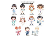 Hospital Watercolor, medical clipart, an Illustration by CharmClipart (Thumbnail 2 of 9)