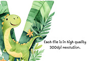 Adorable Dinosaur Alphabet Clipart, an Illustration by PassionPNGcreation (Thumbnail 6 of 7)