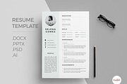 Elegant 1 Page Resume Template, a Resume Template by Emaholic Template (Thumbnail 1 of 5)