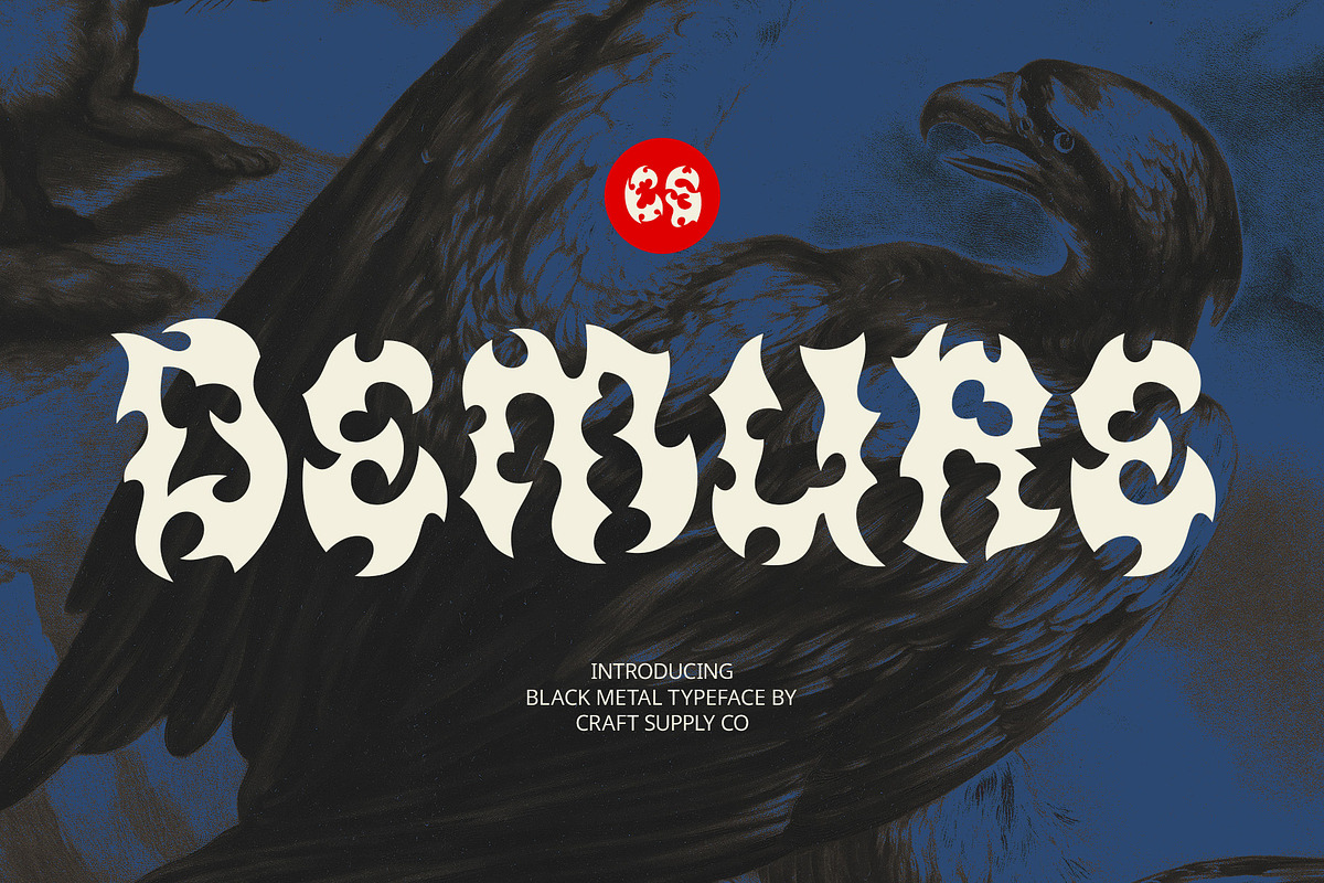 CS Demure – Black Metal Font, a Blackletter Font by Craft Supply Co. (Photo 1 of 8)
