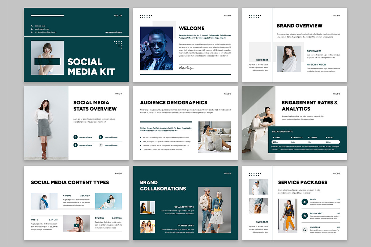 Social Media Kit Template, a Stationery Template by ContestDesign (Photo 2 of 3)