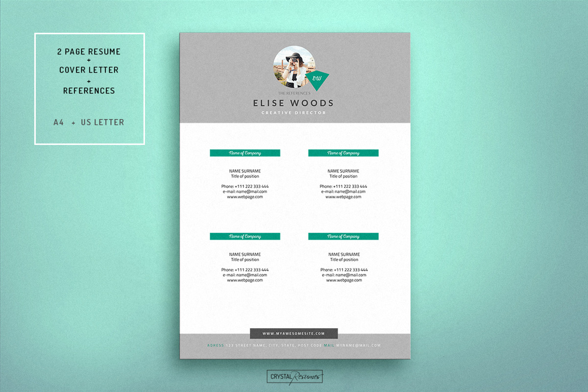 Resume CV Template for Word, a Resume Template by CrystalResumes (Photo 4 of 4)