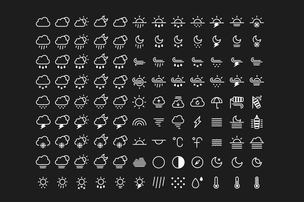 Weather Glyph Set, an Icon by Web Icon Set (Photo 3 of 4)