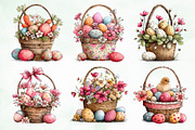 Whimsical Easter Basket Clipart, an Illustration by Creative Art (Thumbnail 4 of 8)