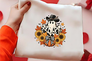Western Cow Print Ghost Fall PNG, a Seasonal Illustration by CrexoraLab (Thumbnail 2 of 4)