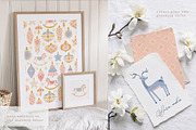 Christmas Folk Art Ornaments & More, a Seasonal Illustration by Inna Moreva (Thumbnail 10 of 16)