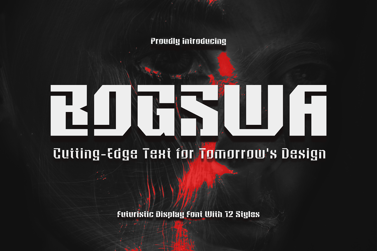 CF Bogswa - Futuristic Display Font, a Sans Serif Font by Indotype Foundry (Photo 1 of 10)