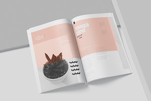 A4 Magazine Cover & Spread Mockups