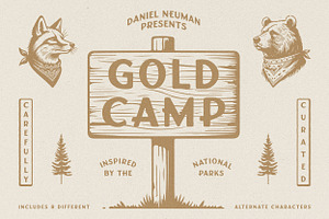 Gold Camp Handmade Display Font