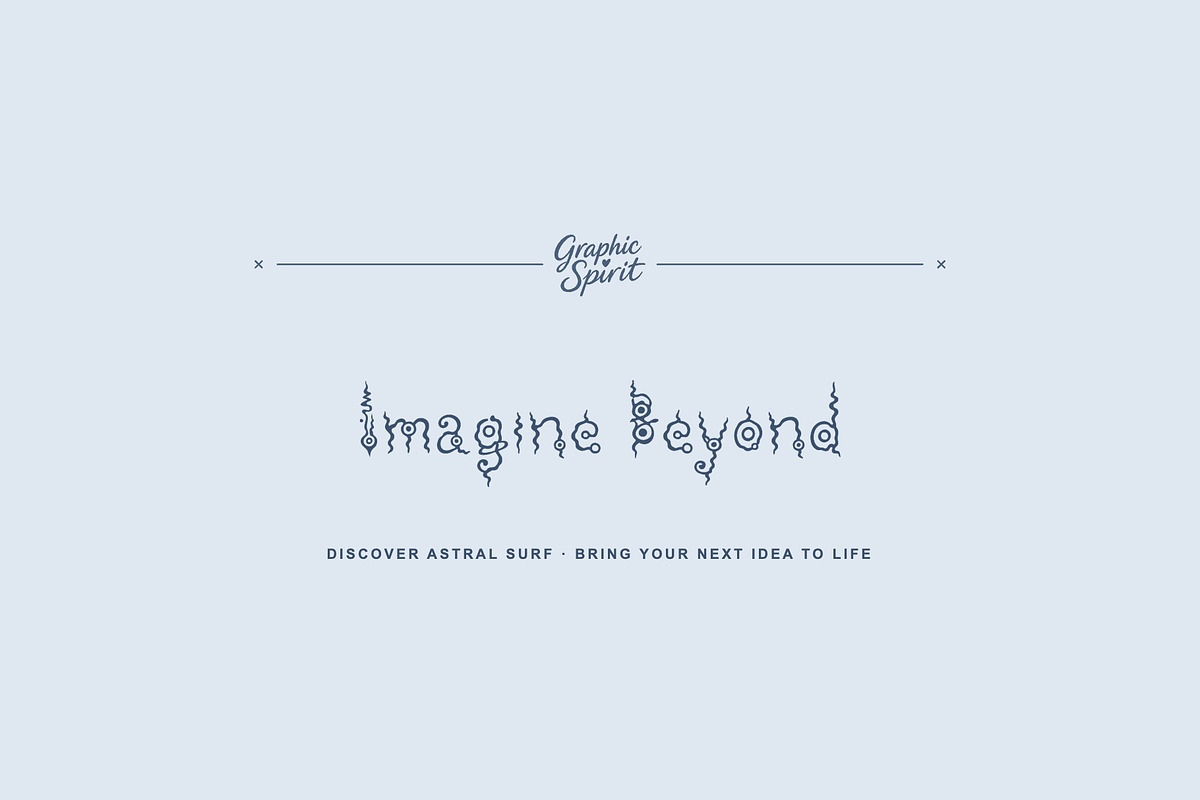 Astral Surf Cosmic Decorative Font, a Sans Serif Font by Graphic Spirit (Photo 8 of 8)