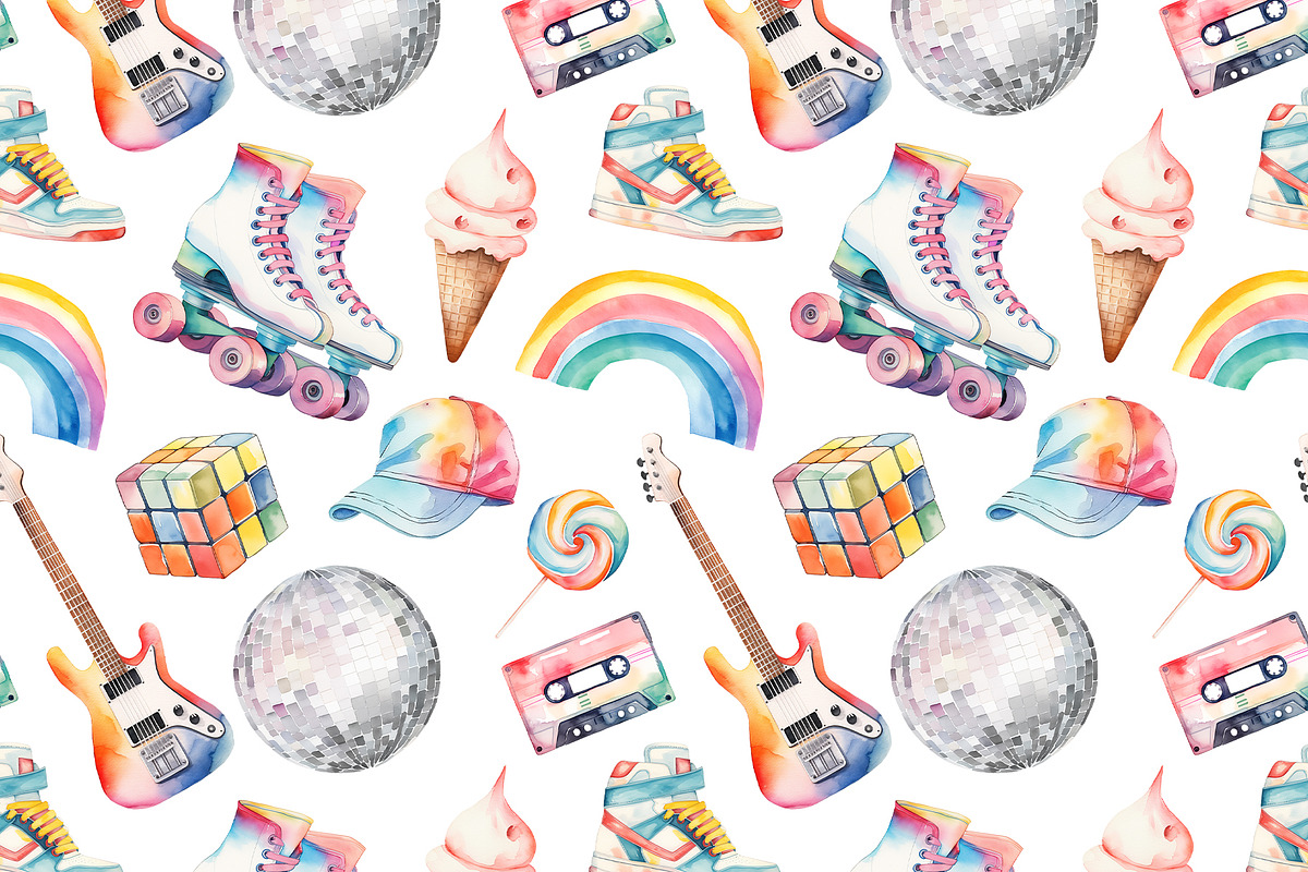 80th clipart and patterns, an Object Graphic by TheCuteShop (Photo 7 of 7)