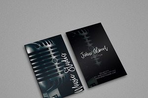 Music studio singer business card
