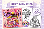 Cozy Girl Days Coloring Book, a Decorative Illustration by HueNestify (Thumbnail 1 of 4)