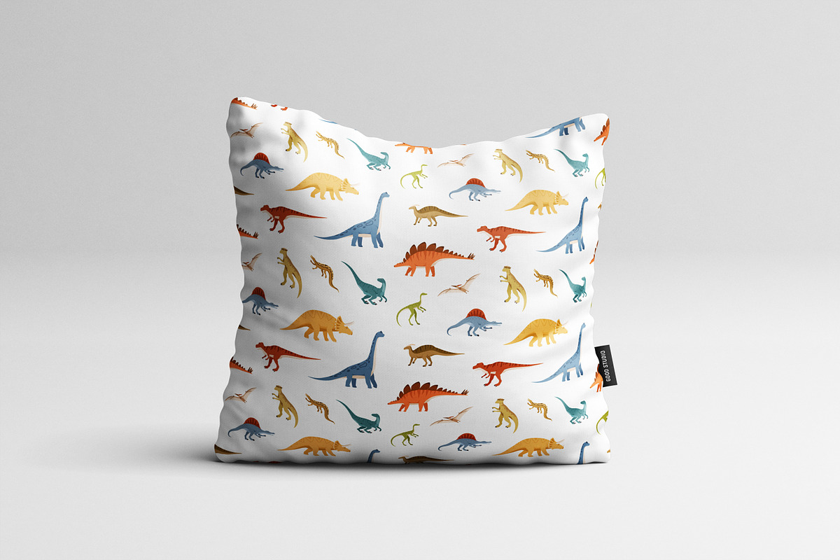 Cute dinosaurs seamless patterns, a Pattern Graphic by Good Studio (Photo 7 of 7)