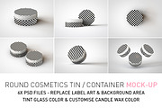 Round Cosmetic Tin Mock-Up, a Cups & Container Mockup by TSOBG (Thumbnail 2 of 14)