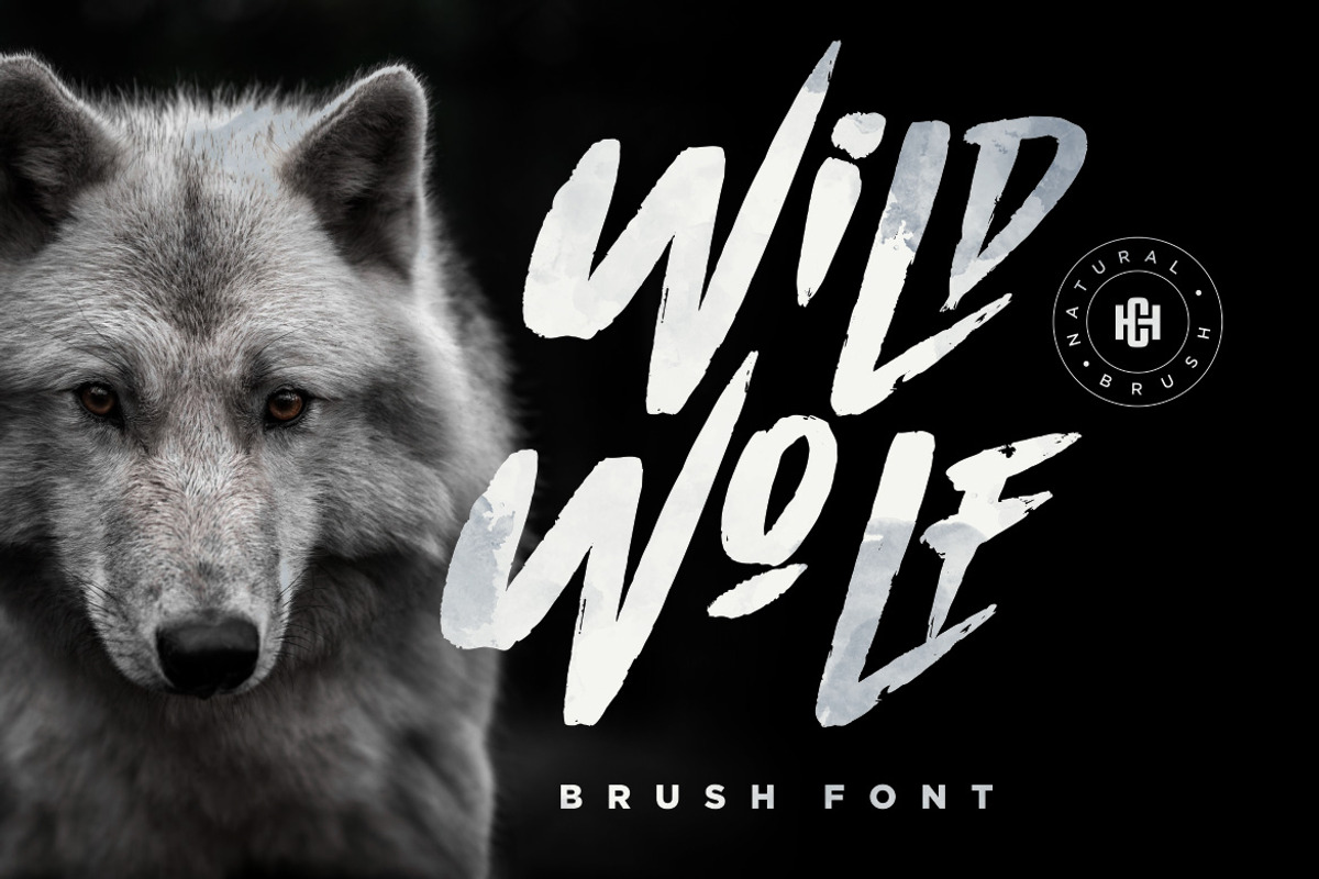 Wild Wolf - Brush Font, a Font by Burhan Afif (Photo 1 of 8)