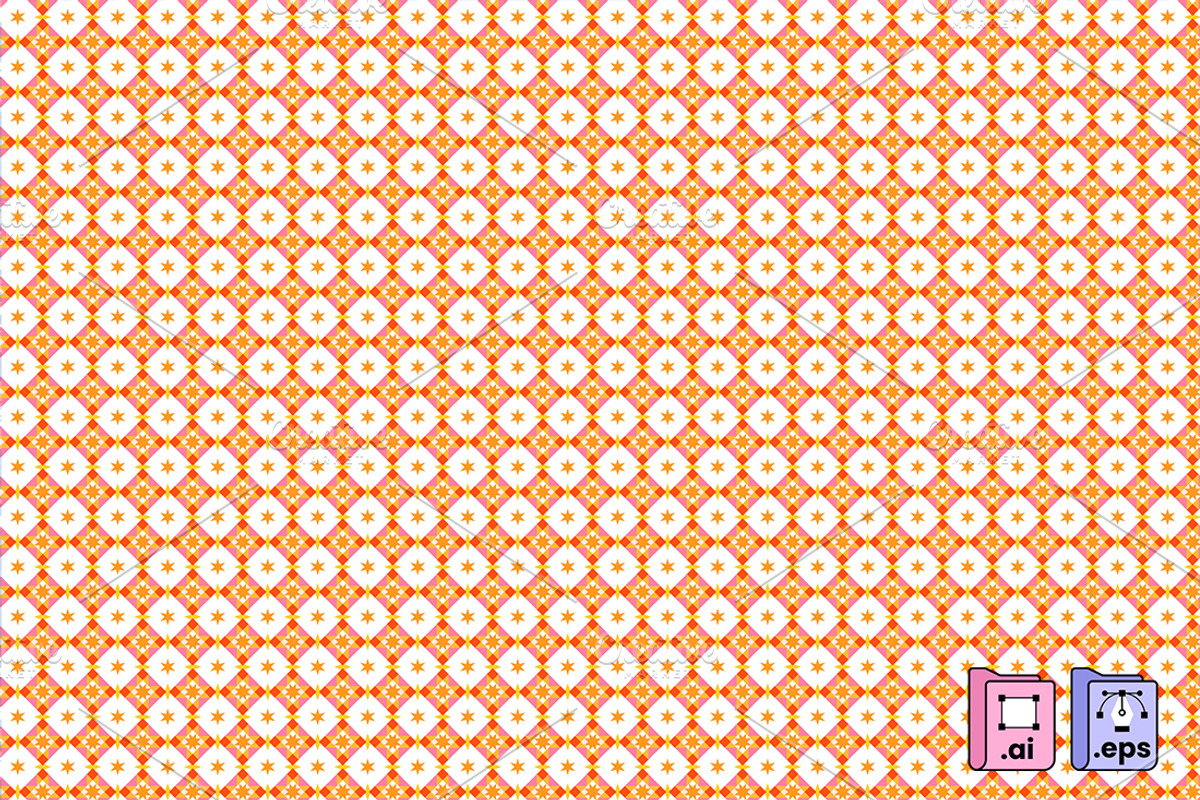 Star Square Geometric Pattern, a Pattern Graphic by MISS CHATZ (Photo 2 of 3)