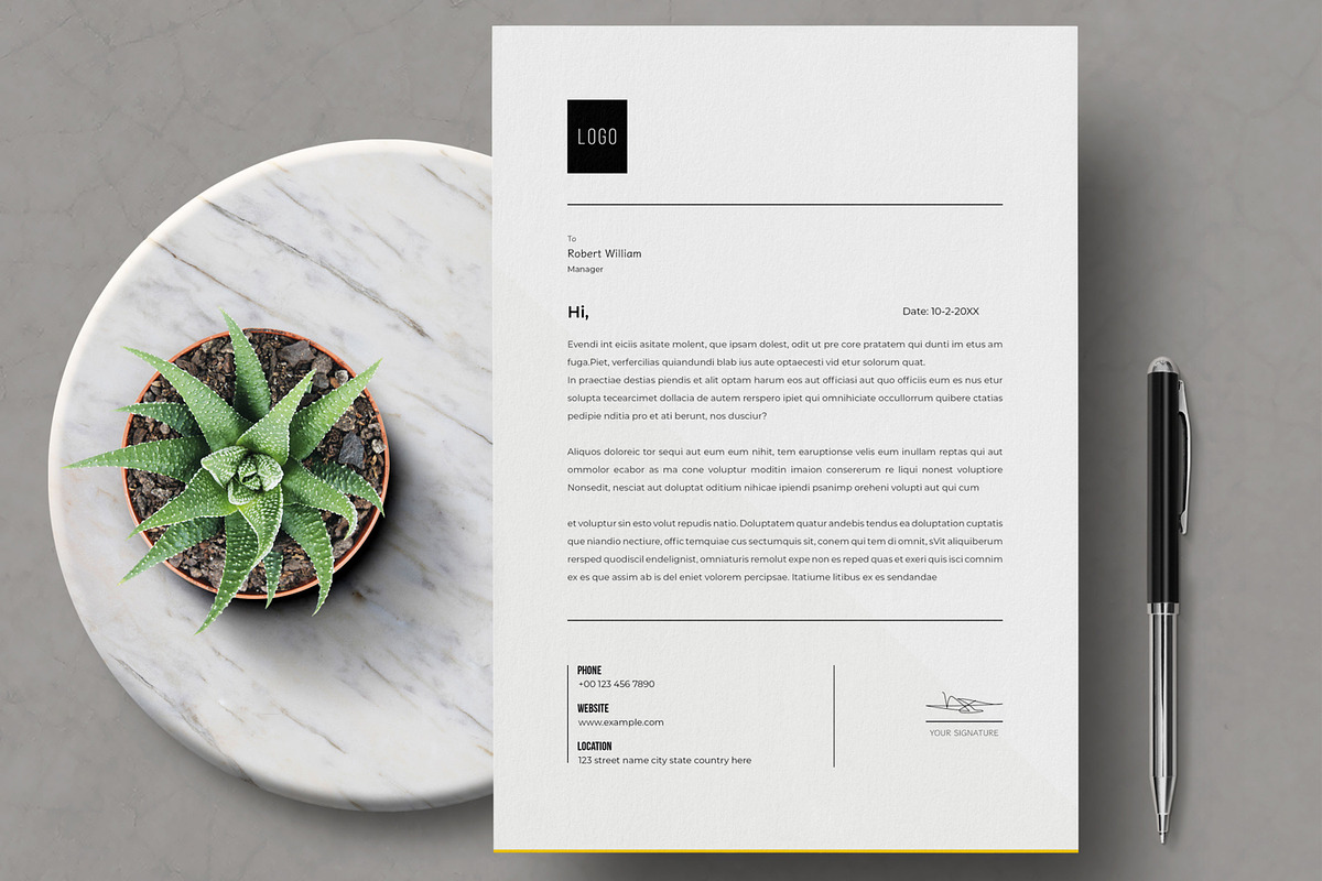 Professional Modern Minimalist, a Stationery Template by MightyDesign (Photo 1 of 8)