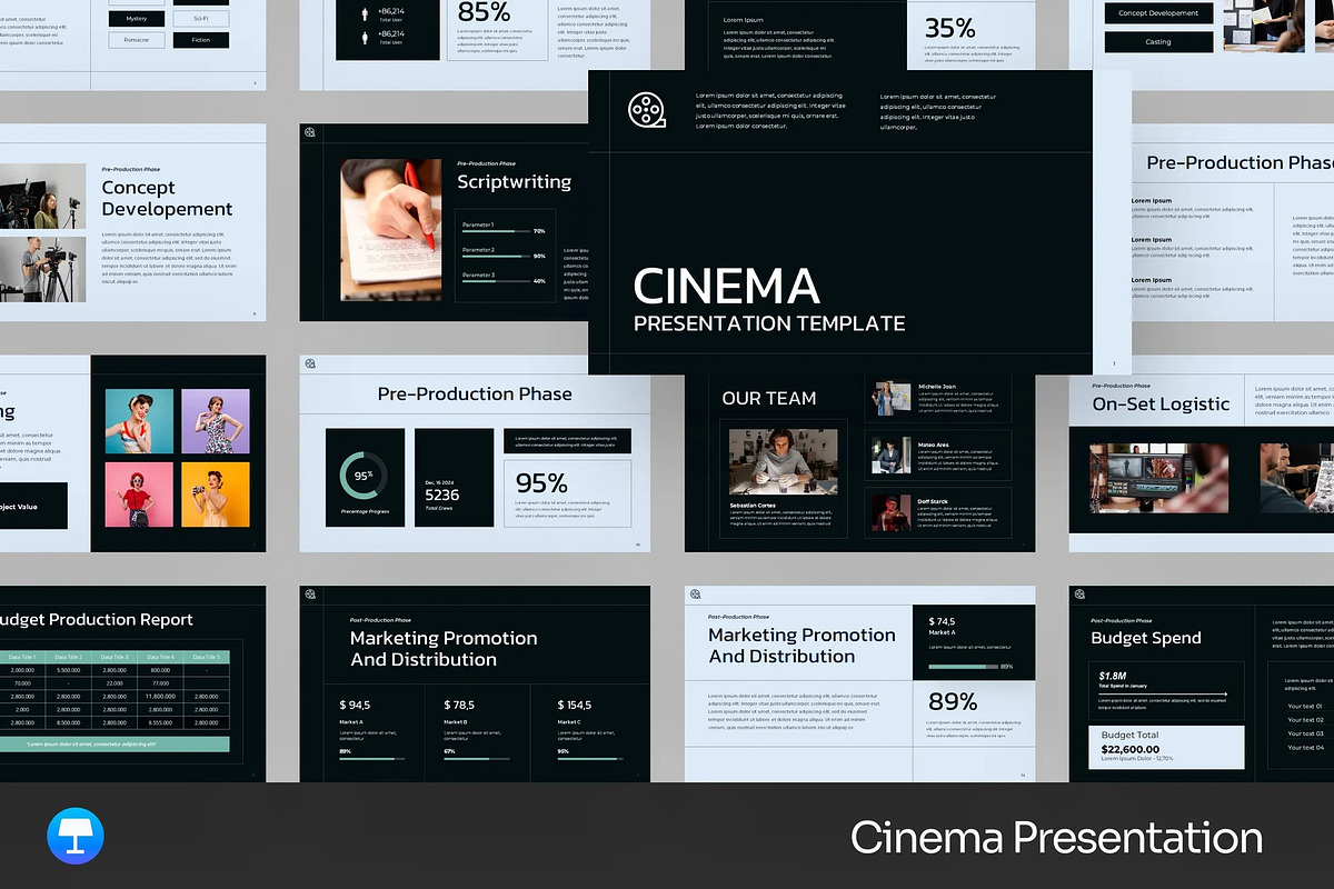 Movie Cinema Keynote, a Presentation Template by Fit-tee (Photo 1 of 2)