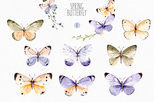 Watercolor Spring Easter Clipart