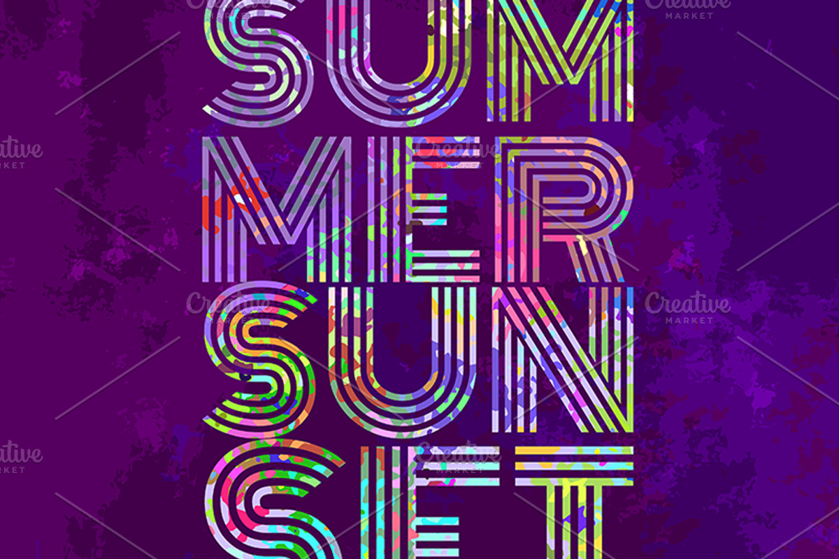 Summer sunset, an Illustration by idimair