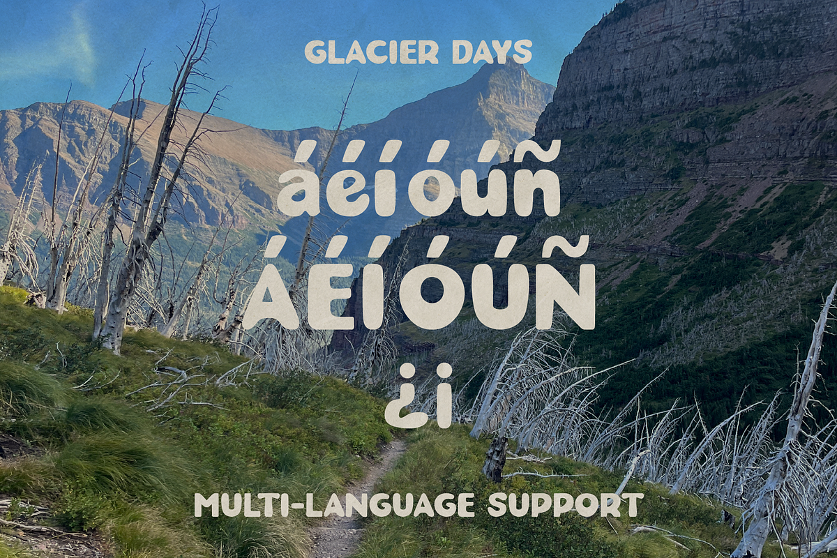 Glacier Days | Vintage, Playful Font, a Sans Serif Font by Lucky Bee Creative Studio (Photo 11 of 13)