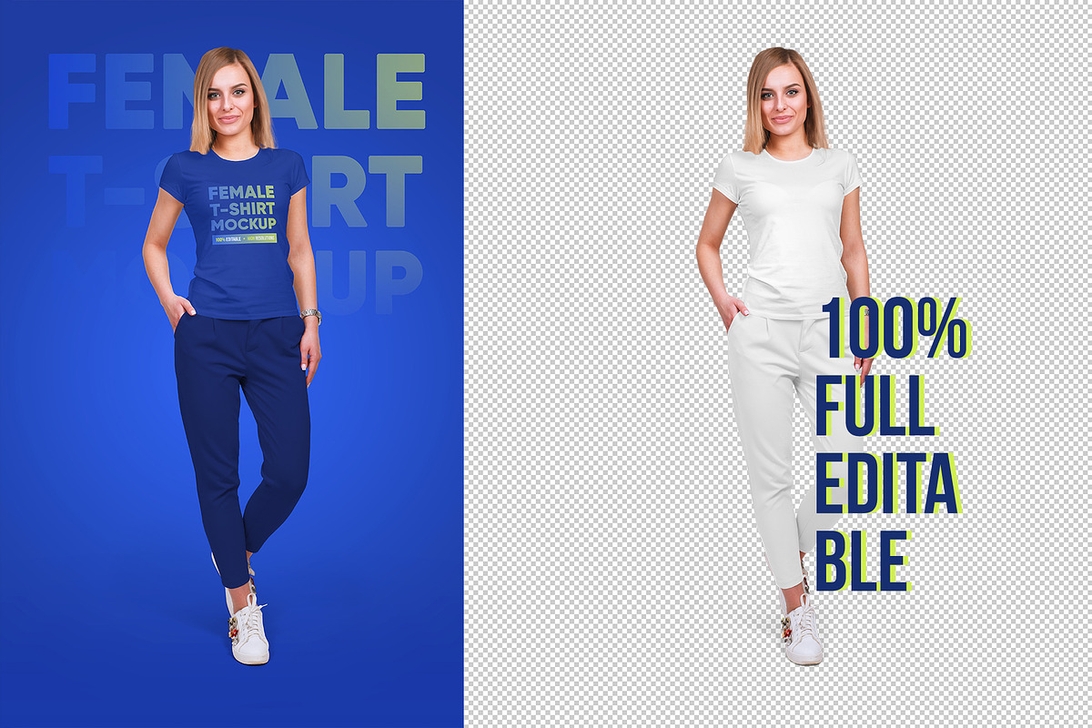 Female T-Shirt Mockups Vol 4 Part 2, a Shirt Mockup by Hi, Mock-Up! (Photo 2 of 10)