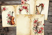 Romantic Roses Junk Journal Pages, a Decorative Illustration by GalaDesign03 (Thumbnail 4 of 6)