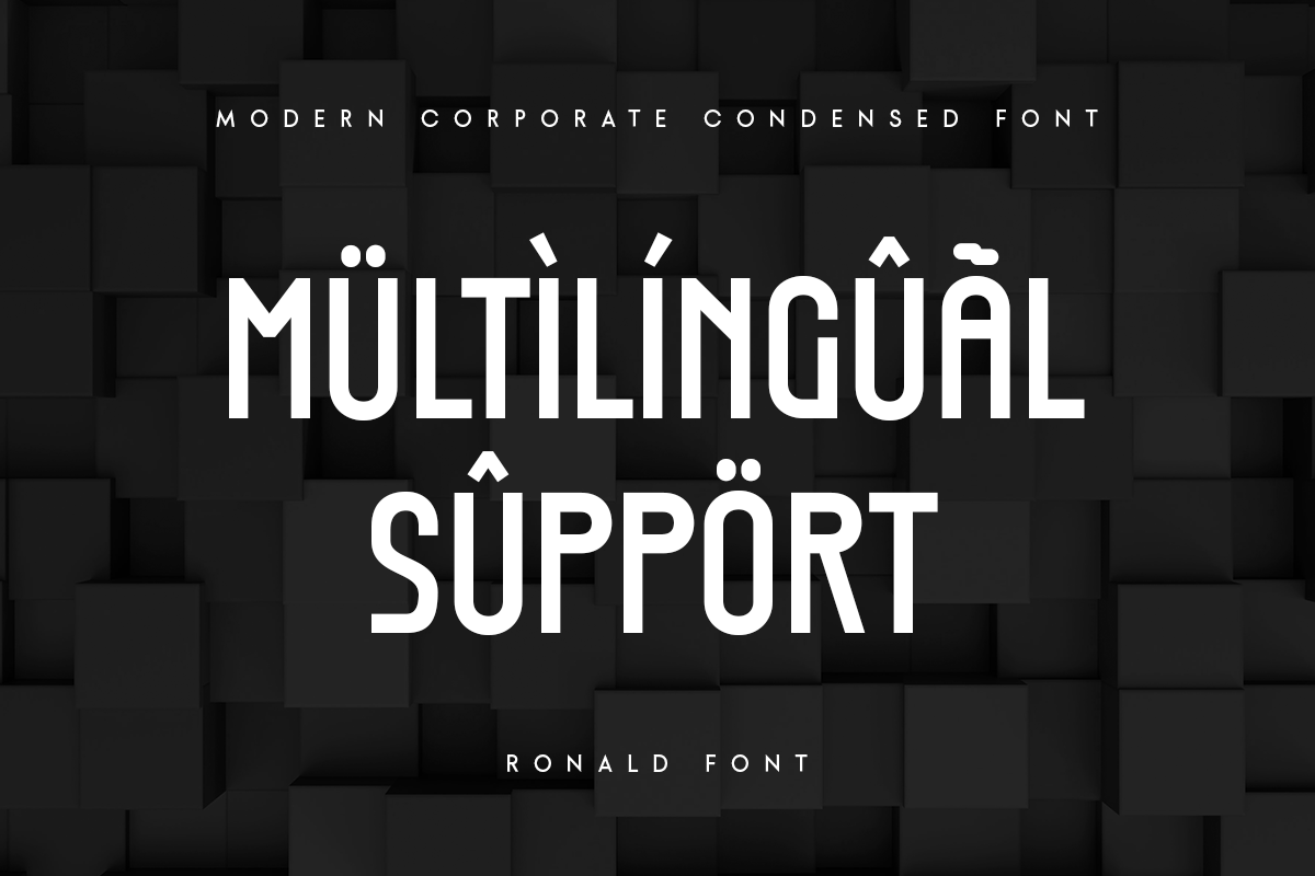 Ronald - Modern Condensed Font, a Sans Serif Font by Hamz Studio (Photo 5 of 16)