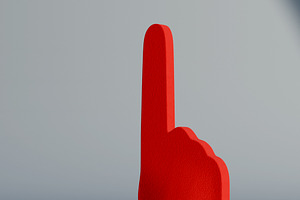 3D Sample Fan Foam Finger Model